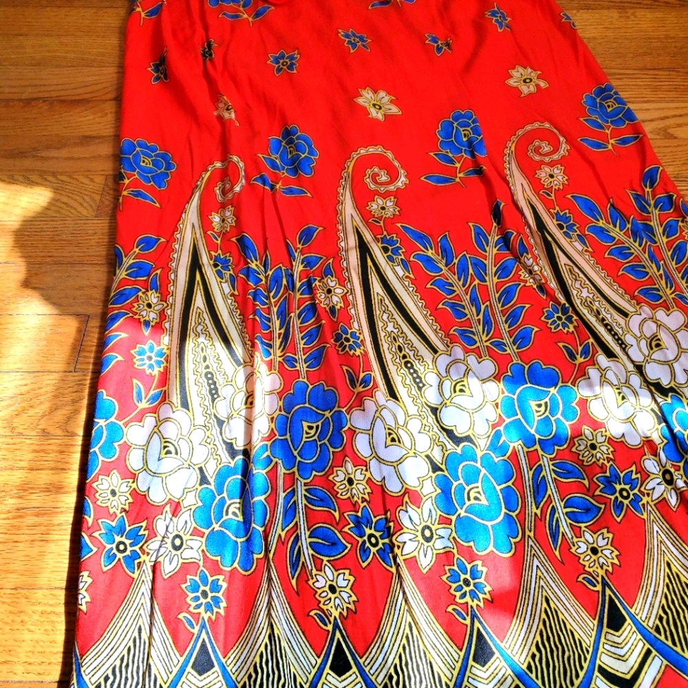 Vintage Floral Wrap Skirt